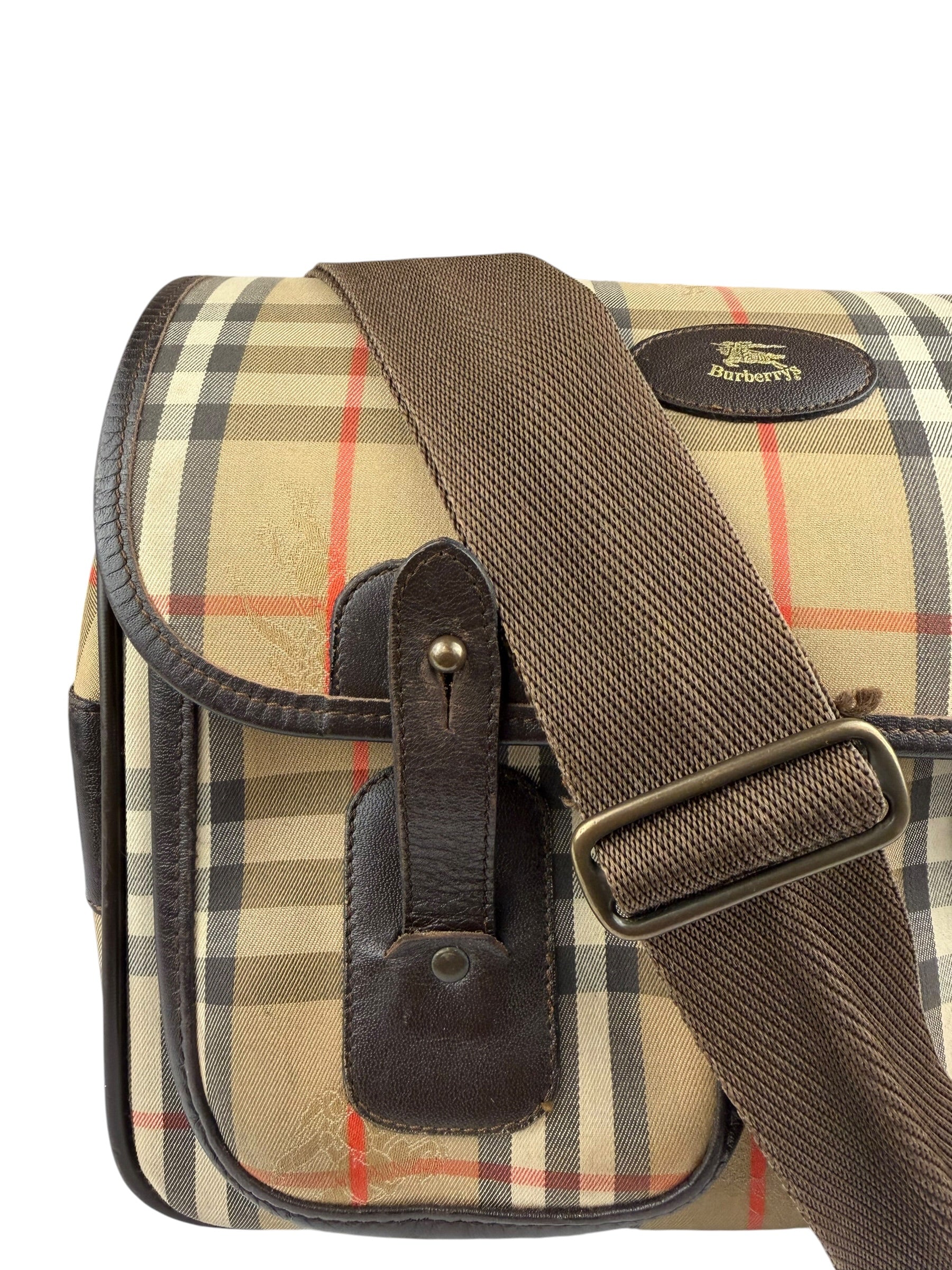 Burberry Vintage Beige/Dark Brown House Shoulder Bag