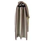 Bvlgari White/Pink Leather Serpenti Forever Shoulder Bag