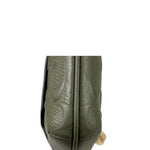 Coach Military Green Leather Signature Wristlet