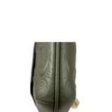 Coach Military Green Leather Signature Wristlet