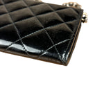 Chanel Black Patent Leather Wallet on Chain 2014