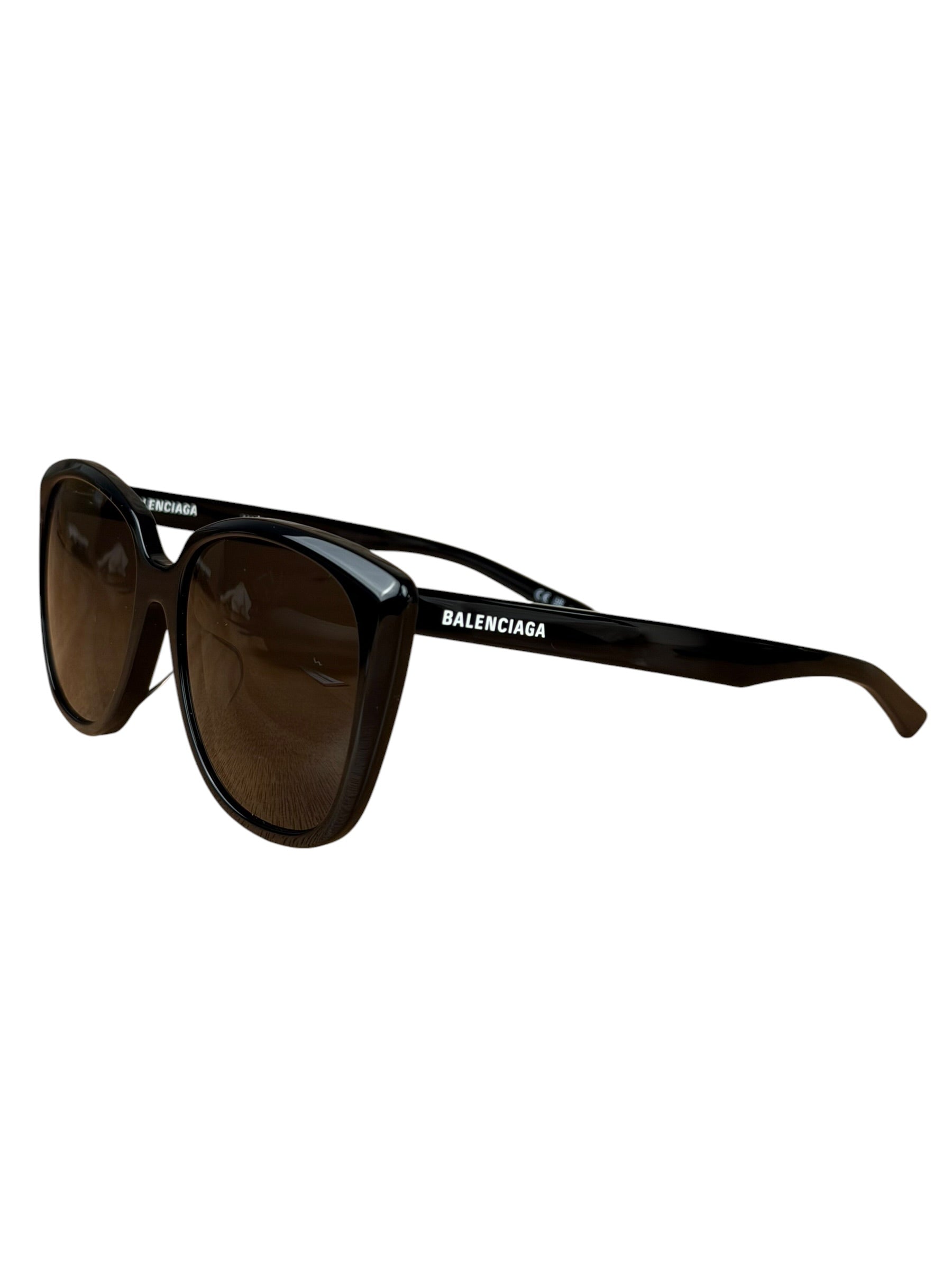 Balenciaga Black/Grey BB0175SA Alternative Fit Square Sunglasses