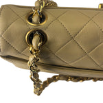 Chanel Vintage Beige Quilted Leather Diana Flap Bag 1989