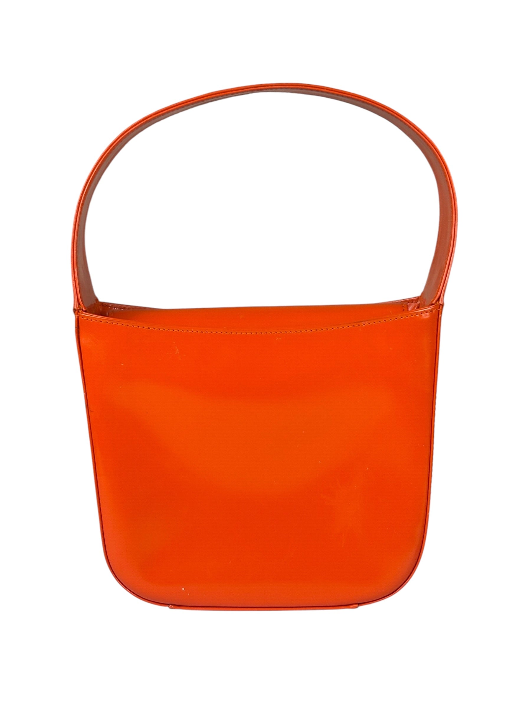 Gucci Orange Patent Leather Hobo Bag