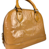 Louis Vuitton Yellow Monogram Vernis Alma BB Two-Way Bag
