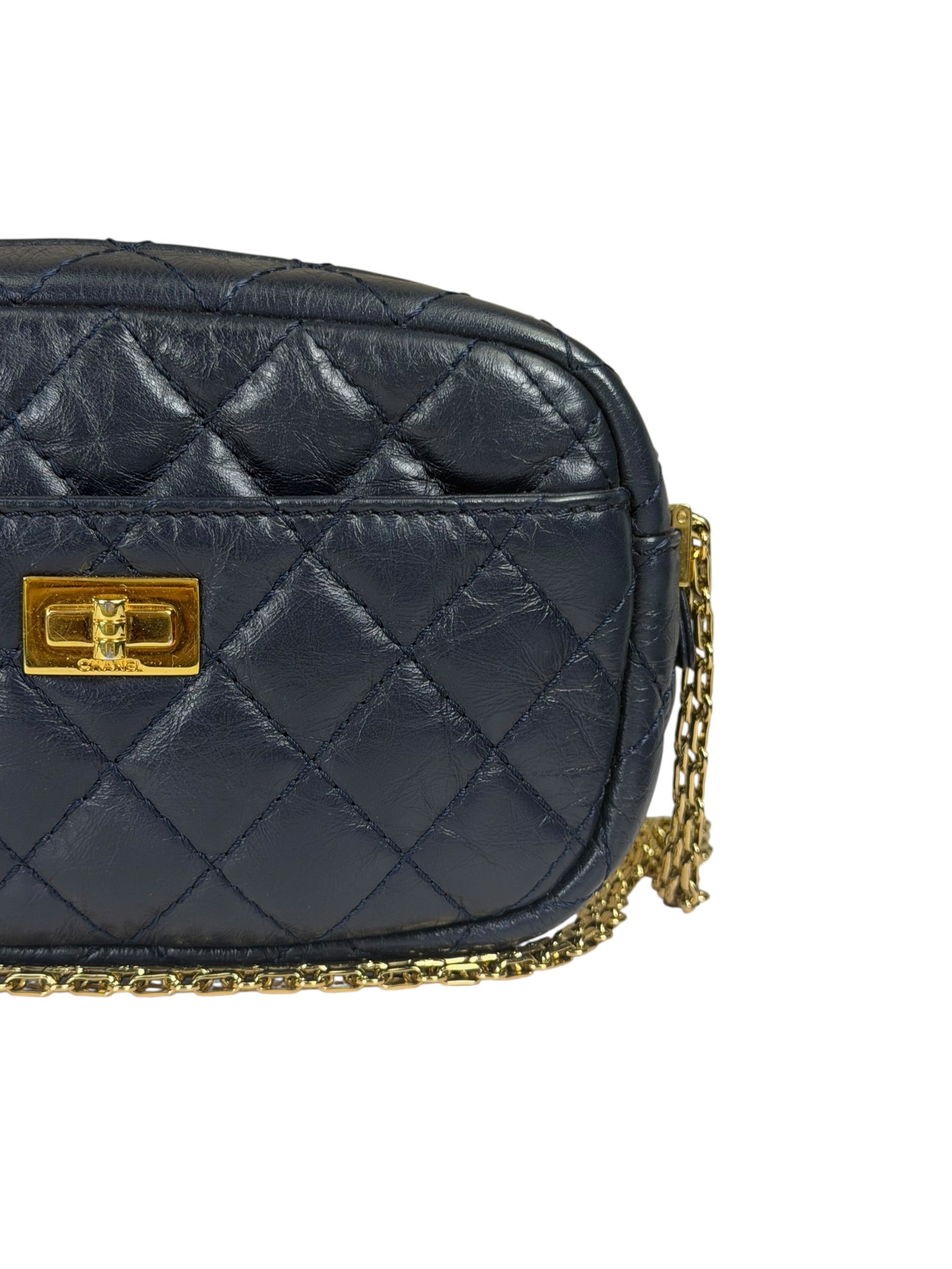 Chanel Navy Quilted Lambskin Small Camera Bag 2019