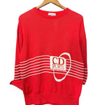Christian Dior Sport Red Vintage Logo Sweater