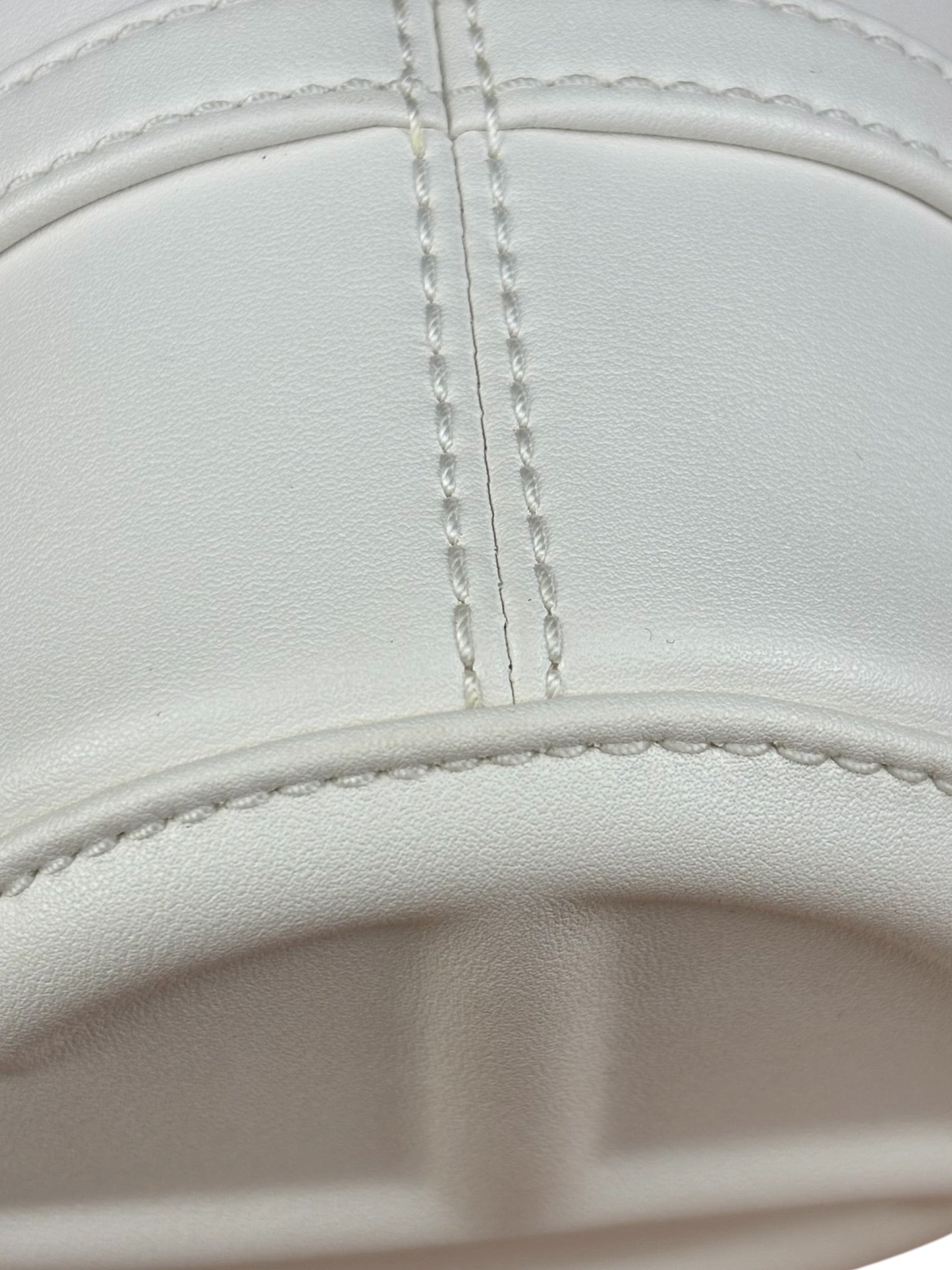Telfar White Leather Duffle Two-Way Bag
