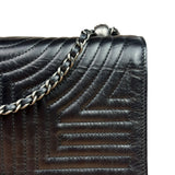 Chanel Black Leather Paris-Seoul Korean Garden Flap Bag 2015