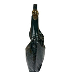 Gucci Vintage Blue/Green Patent Leather Horsebit Glam Hobo Bag