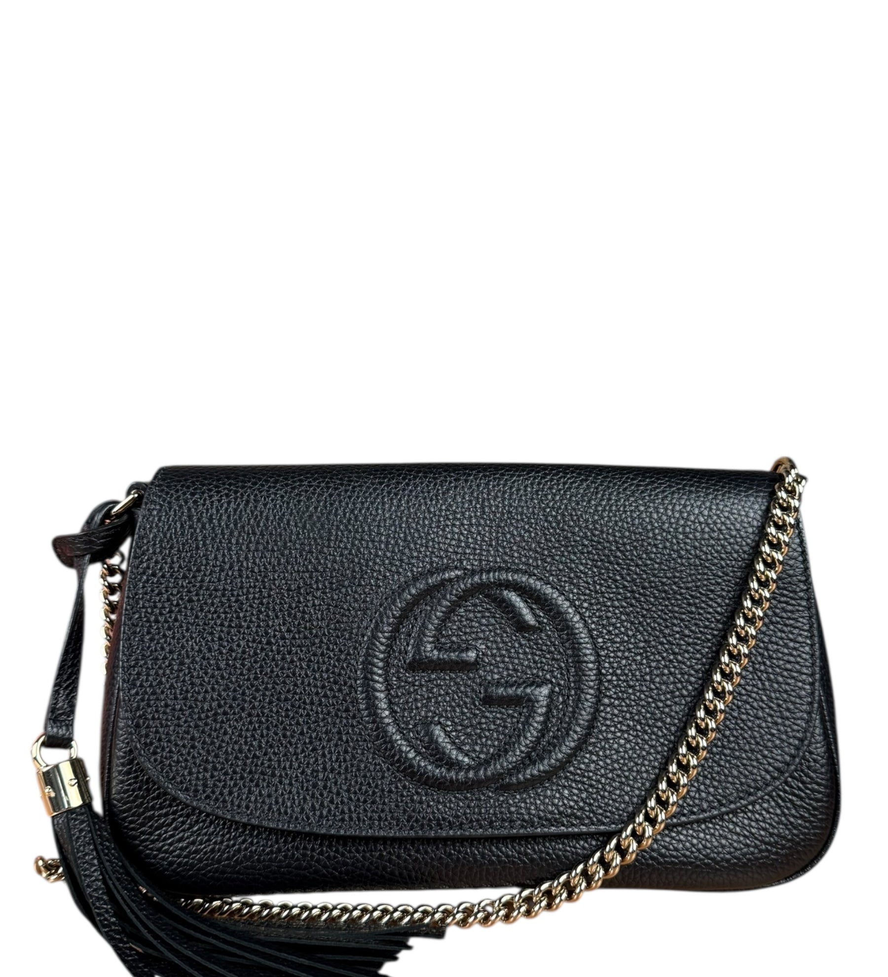 Gucci GG Soho Black Leather Chain Bag