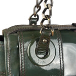 Fendi Vintage Green Patent Leather B Handbag