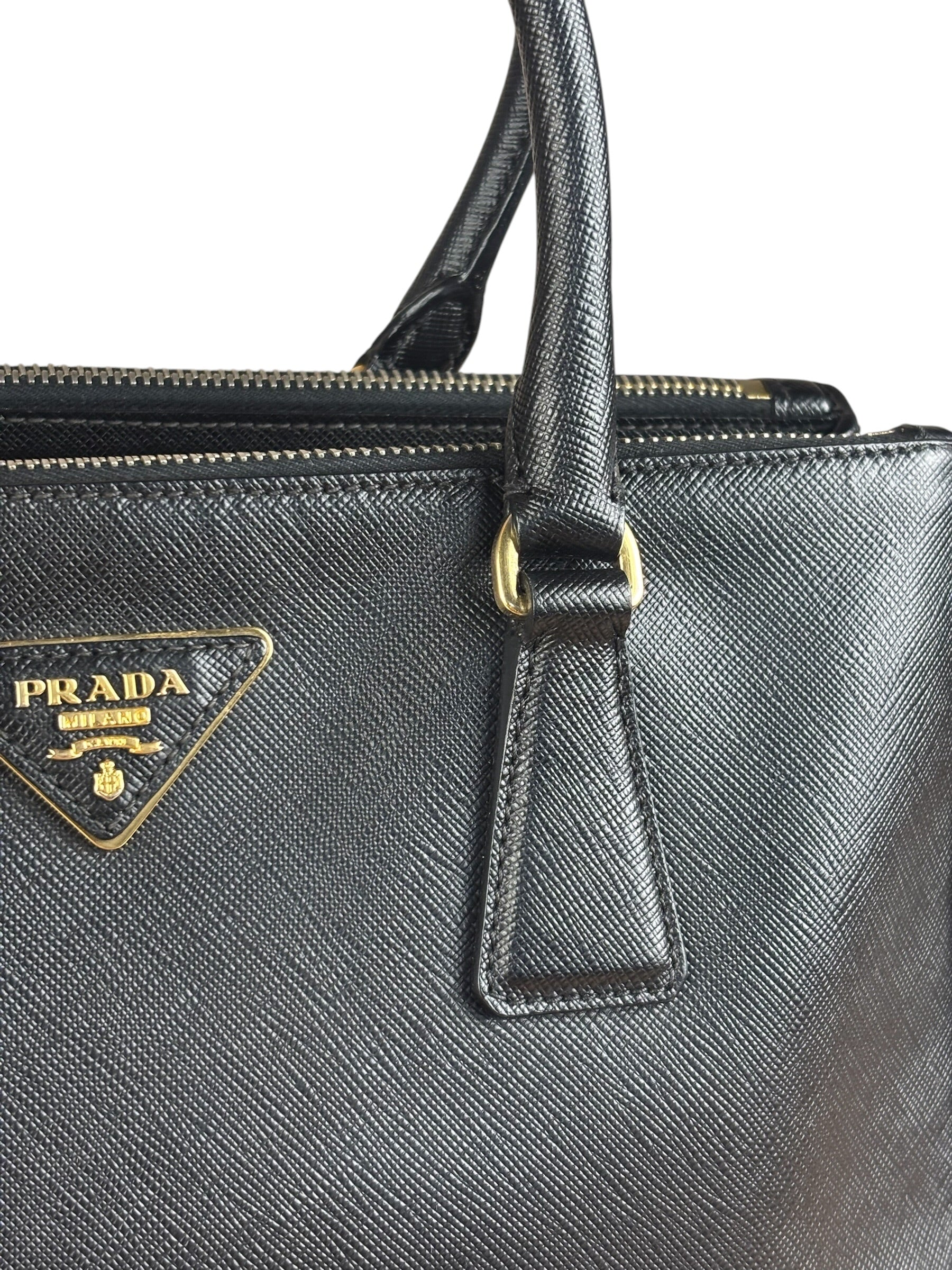 Prada Black Galleria Saffiano Leather Tote