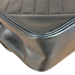 Chanel Vintage Black Chevron Flap Shoulder Bag- Late 1990's