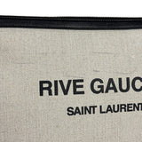 Yves Saint Laurent Off-White Rive Gauche Zipped Pouch