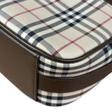 Burberry Vintage Leather Trim House Check Pochette