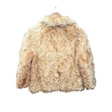 Vintage Brown Curly Shag Fur Coat