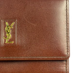 Yves Saint Laurent Red Leather Belle De Jour Flap Wallet