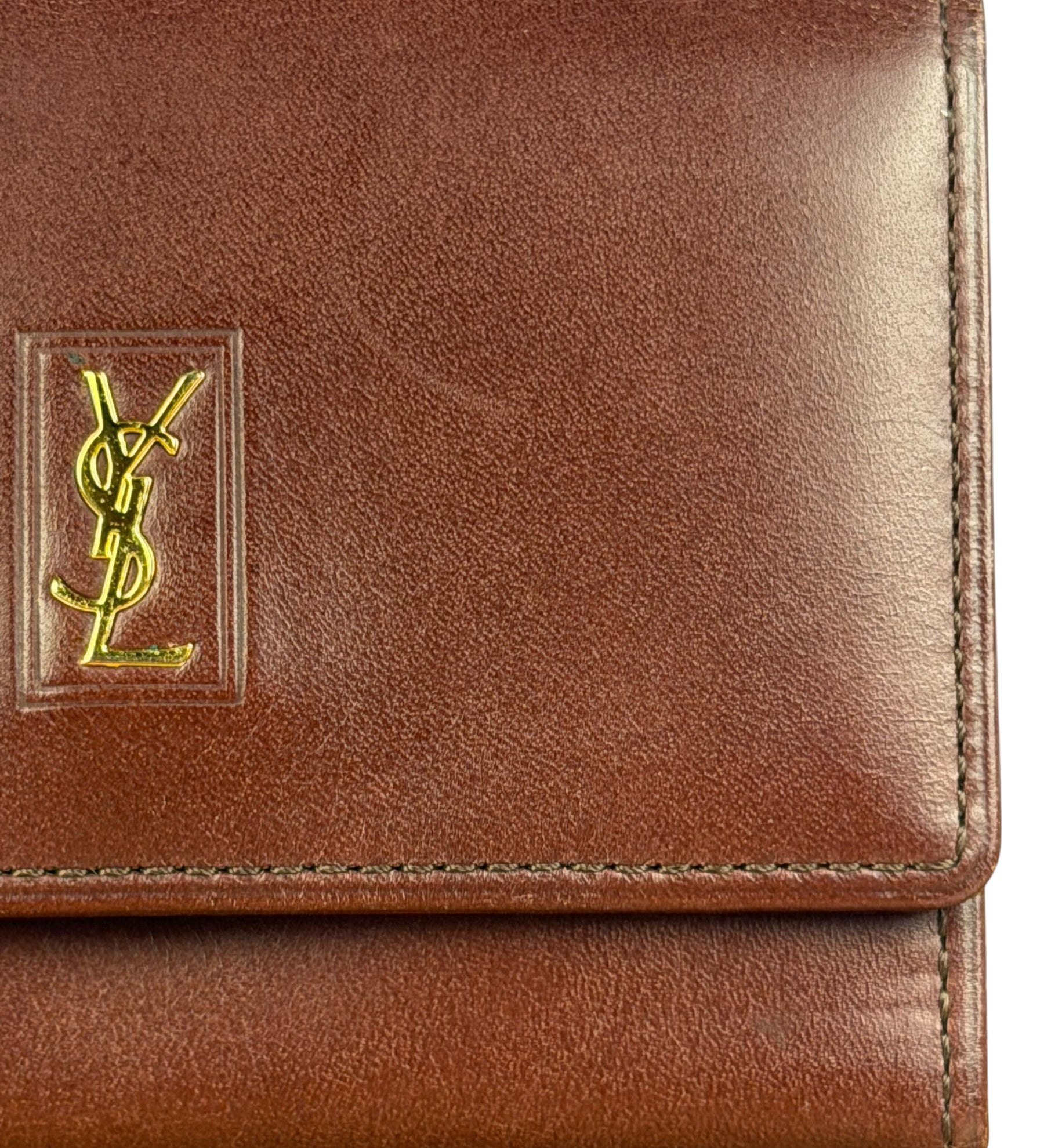 Yves Saint Laurent Red Leather Belle De Jour Flap Wallet