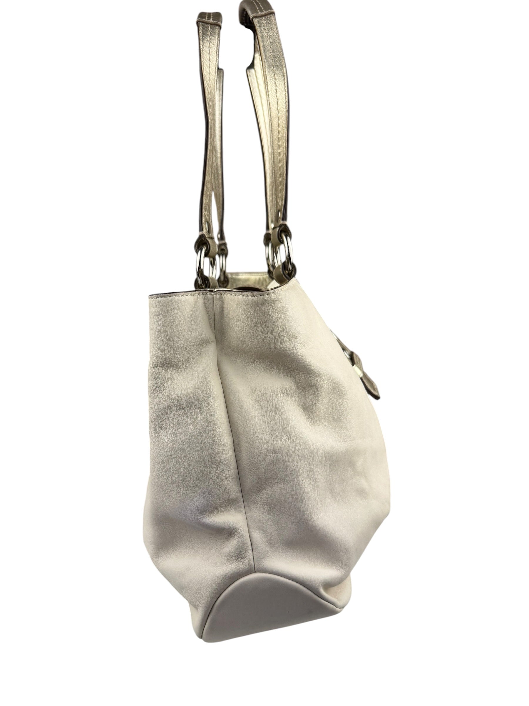 Coach Cream Pebbled leather Carryall Soho Shoulder Bag