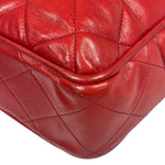 Chanel Vintage Red Quilted Lambskin Tote 1989