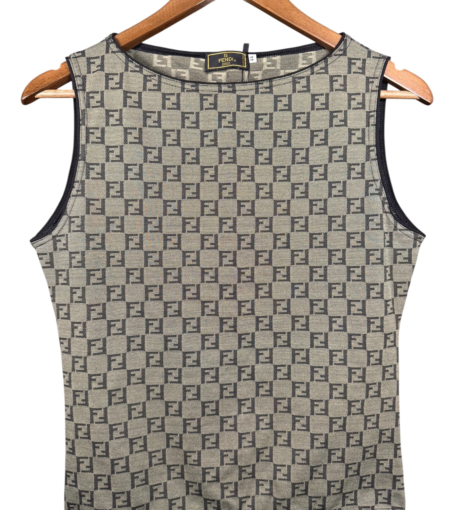 Fendi FF Sleeveless Top Green