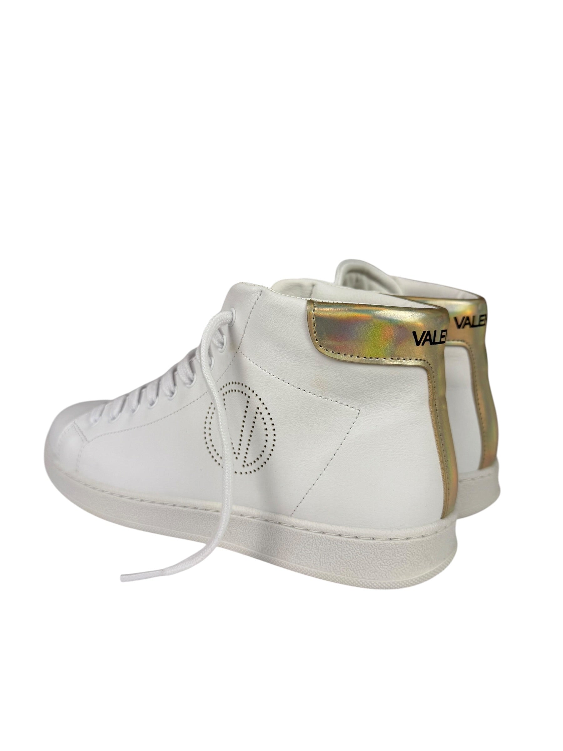 Valentino White Mabel High Top Sneaker