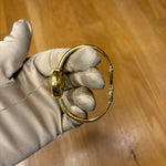 Gucci Gold Plated White Dial Bangle Bracelet
