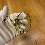 Gucci Gold Plated White Dial Bangle Bracelet