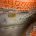 Fendi Vintage Orange Zucca Mamma FF Monogram Baguette