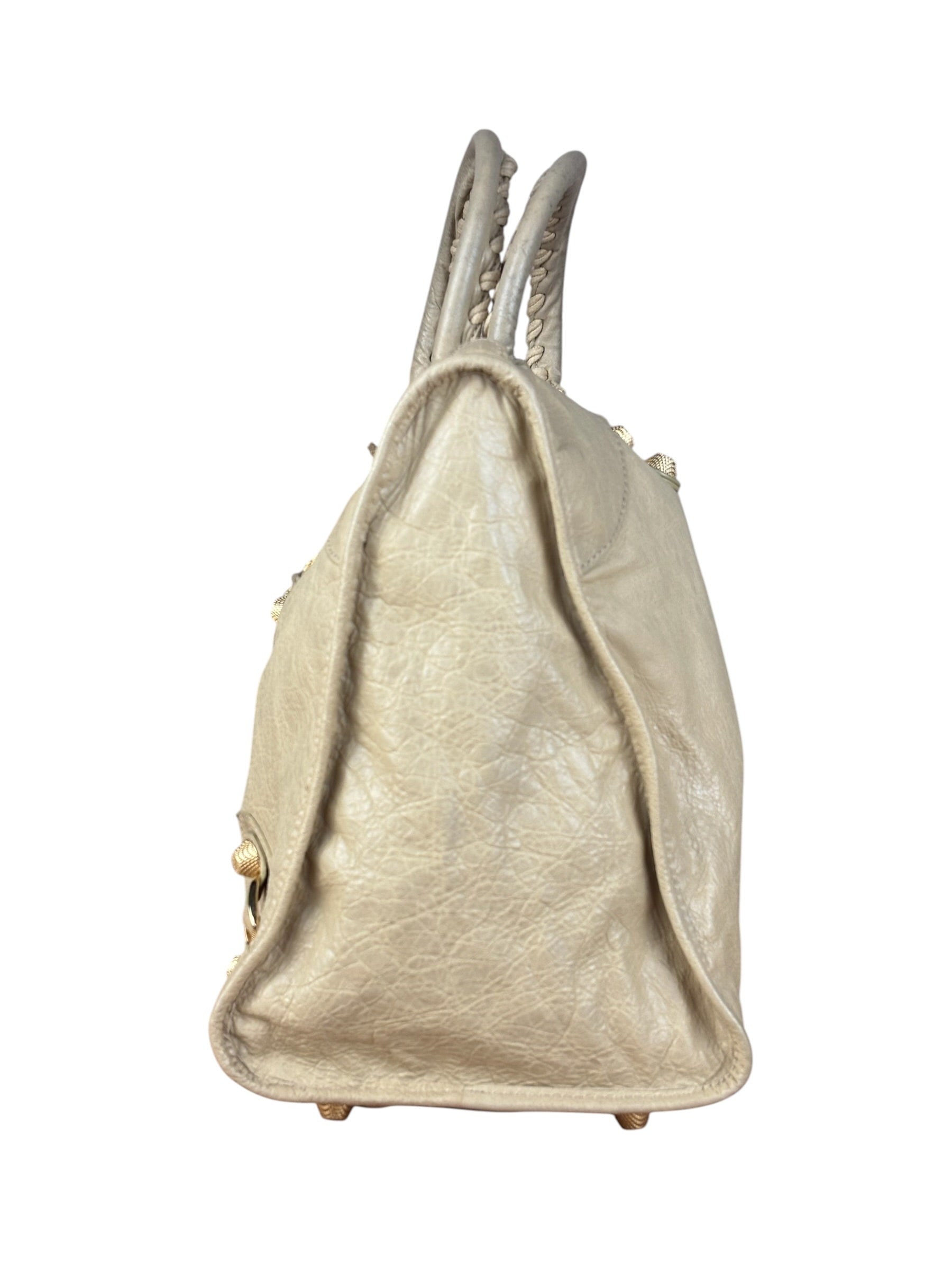 Balenciaga Beige Leather Large Classic City Bag