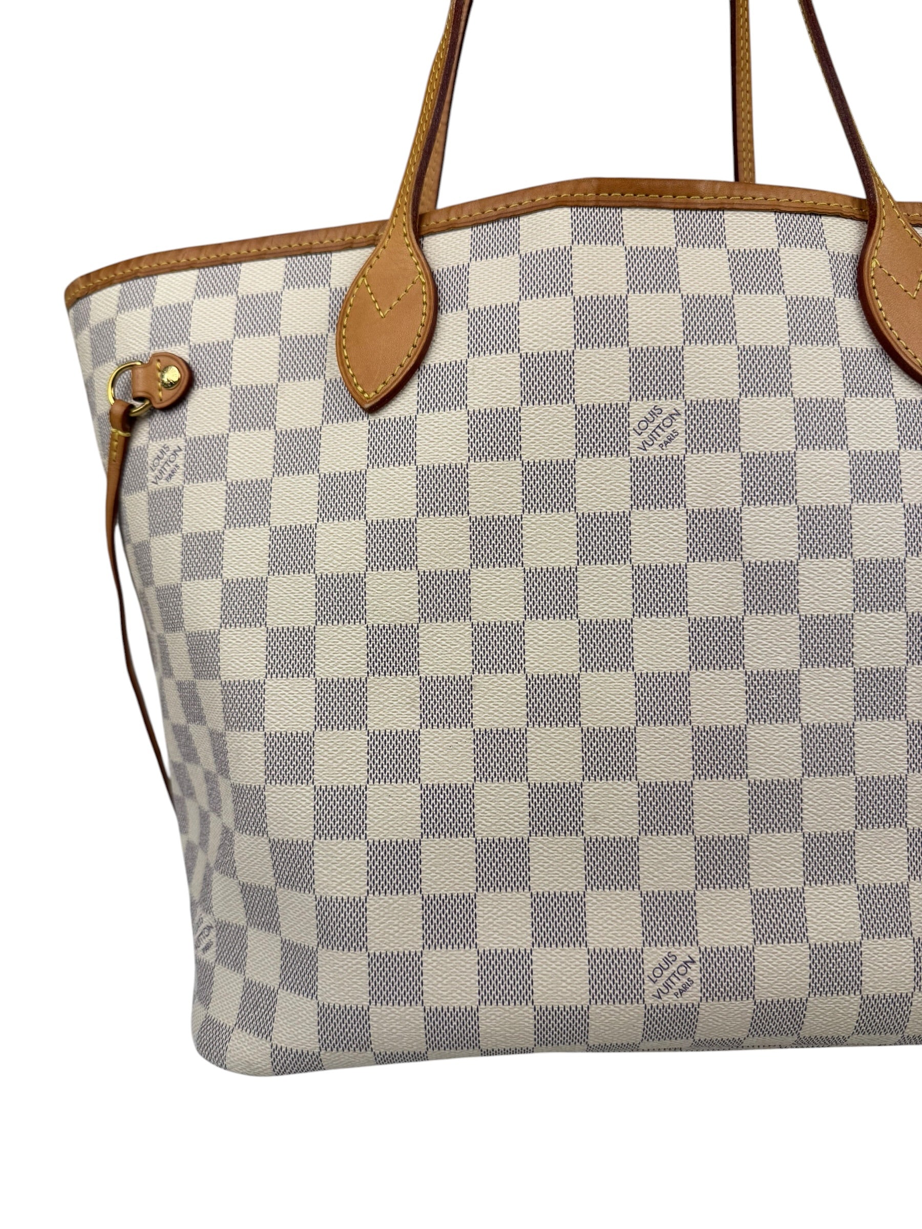 Louis Vuitton Damier Azur Neverfull MM w/ Pouch