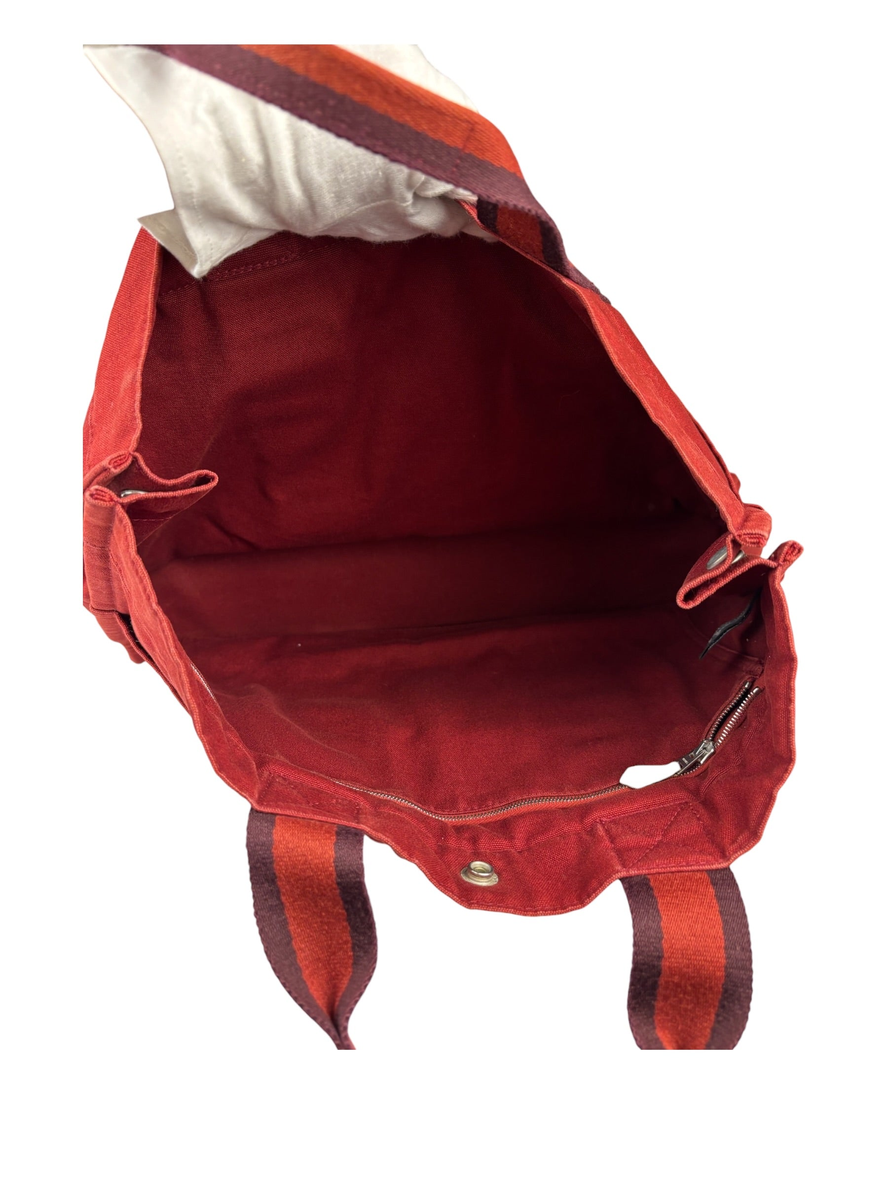 Hermes Vintage Red Denim Fourre-Tout Tote