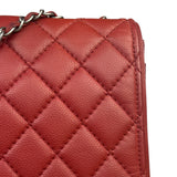 Chanel Red Caviar Leather Maxi Chain Flap Bag 2014