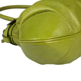 Salvatore Ferragamo Green Leather Marisa Shoulder Bag