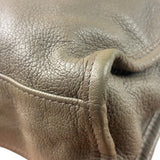 Balenciaga Gris Taupe Leather Mini Metallic Edge City Two-Way Bag