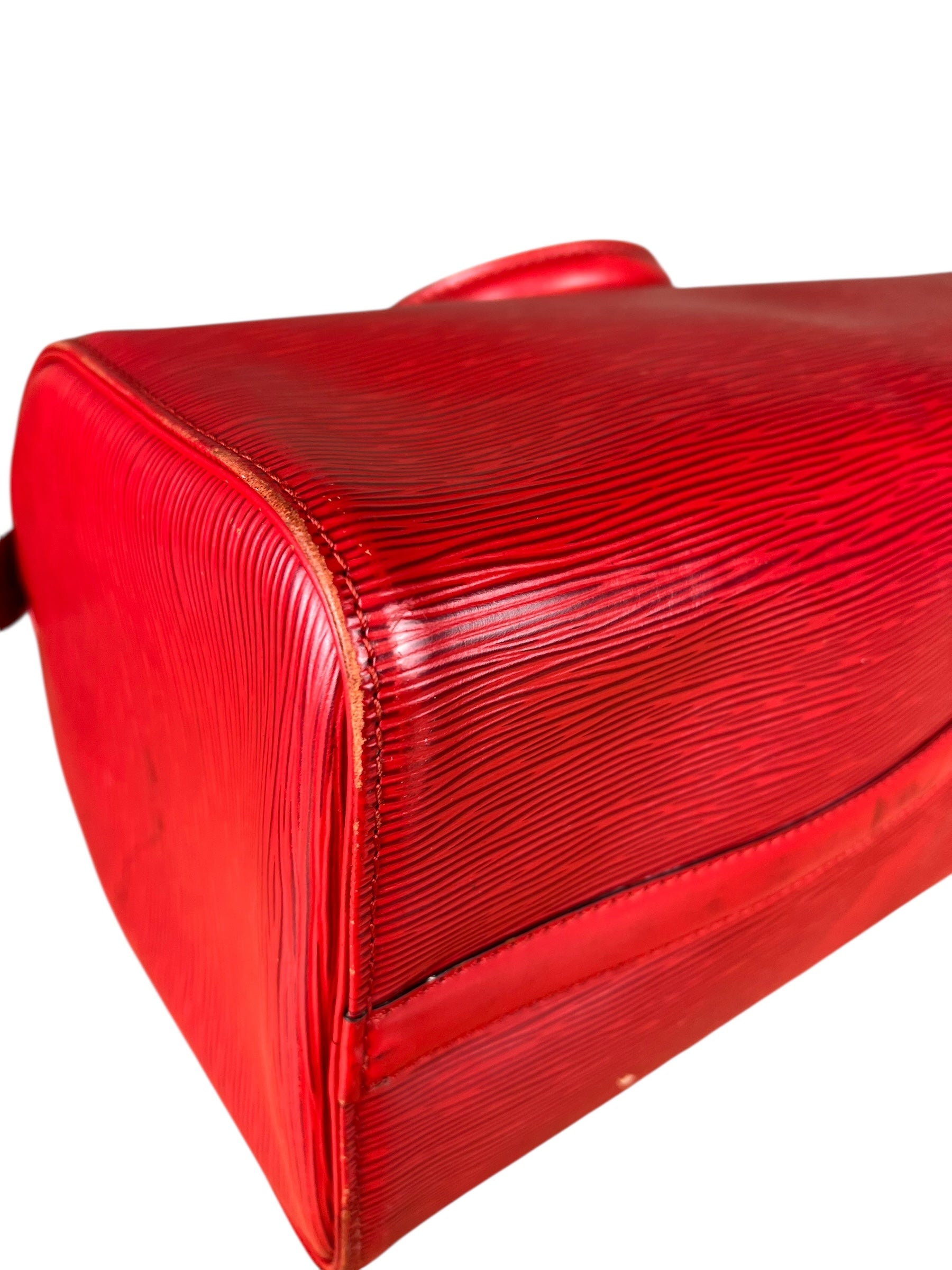 Louis Vuitton Red Epi Speedy 35