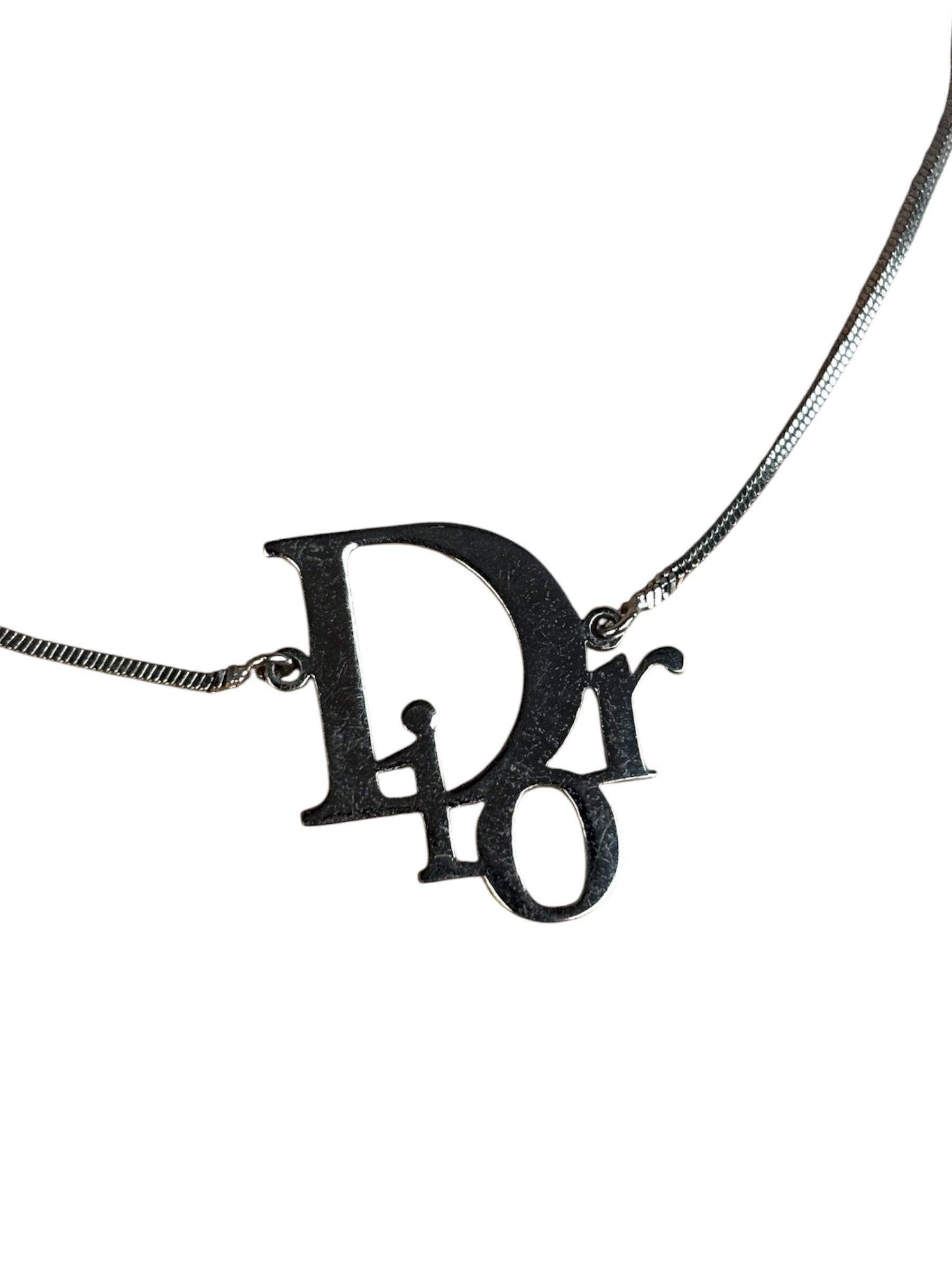 Christian Dior Vintage Trotter Logo Silver Bracelet