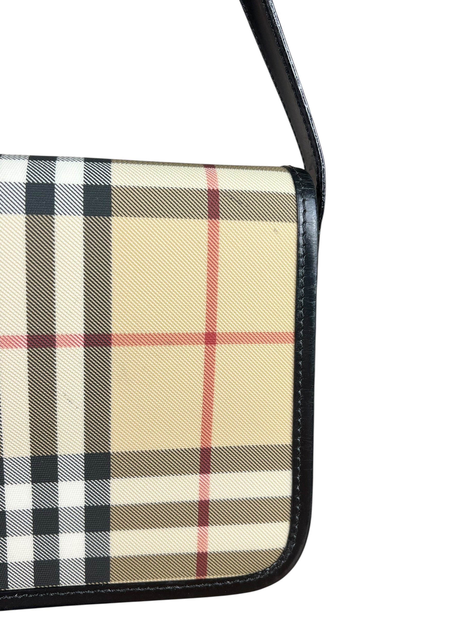 Burberrys Nova Check Flap Shoulder Bag