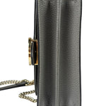 Gucci Grey Calfskin Interlocking Small G Shoulder Bag