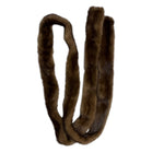 Vintage Long Brown Fur Striped Mink Coat