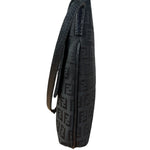 Fendi Black Zucchino Messenger Crossbody Bag