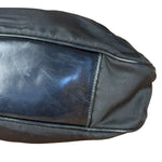 Gucci Vintage Black Canvas Bamboo Handle Bag