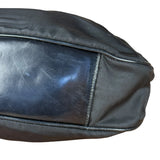 Gucci Vintage Black Canvas Bamboo Handle Bag