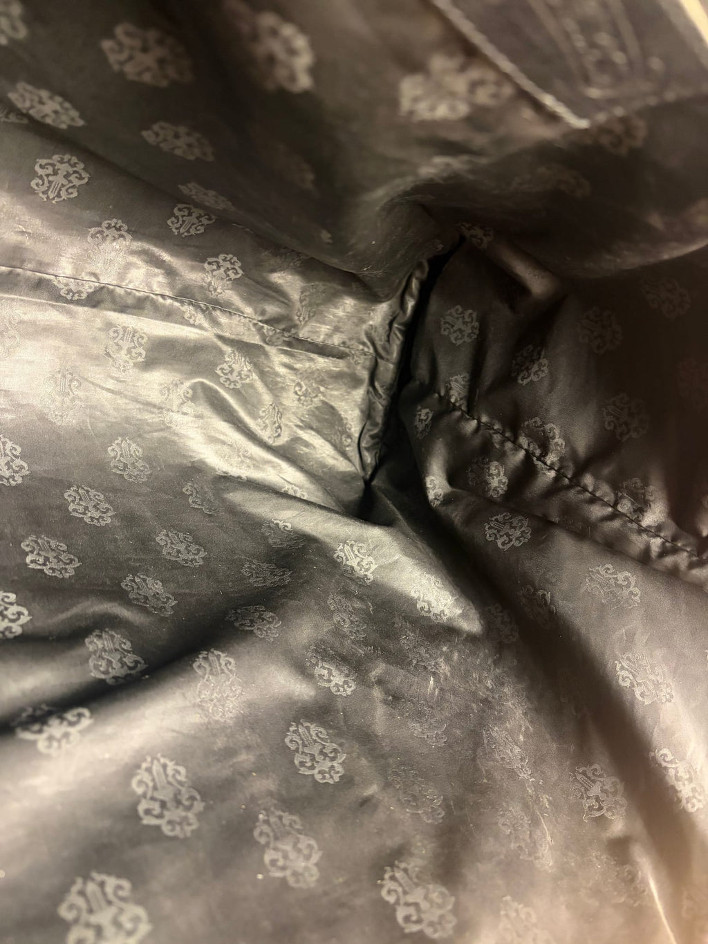 Chrome Hearts Black Leather Large Tote
