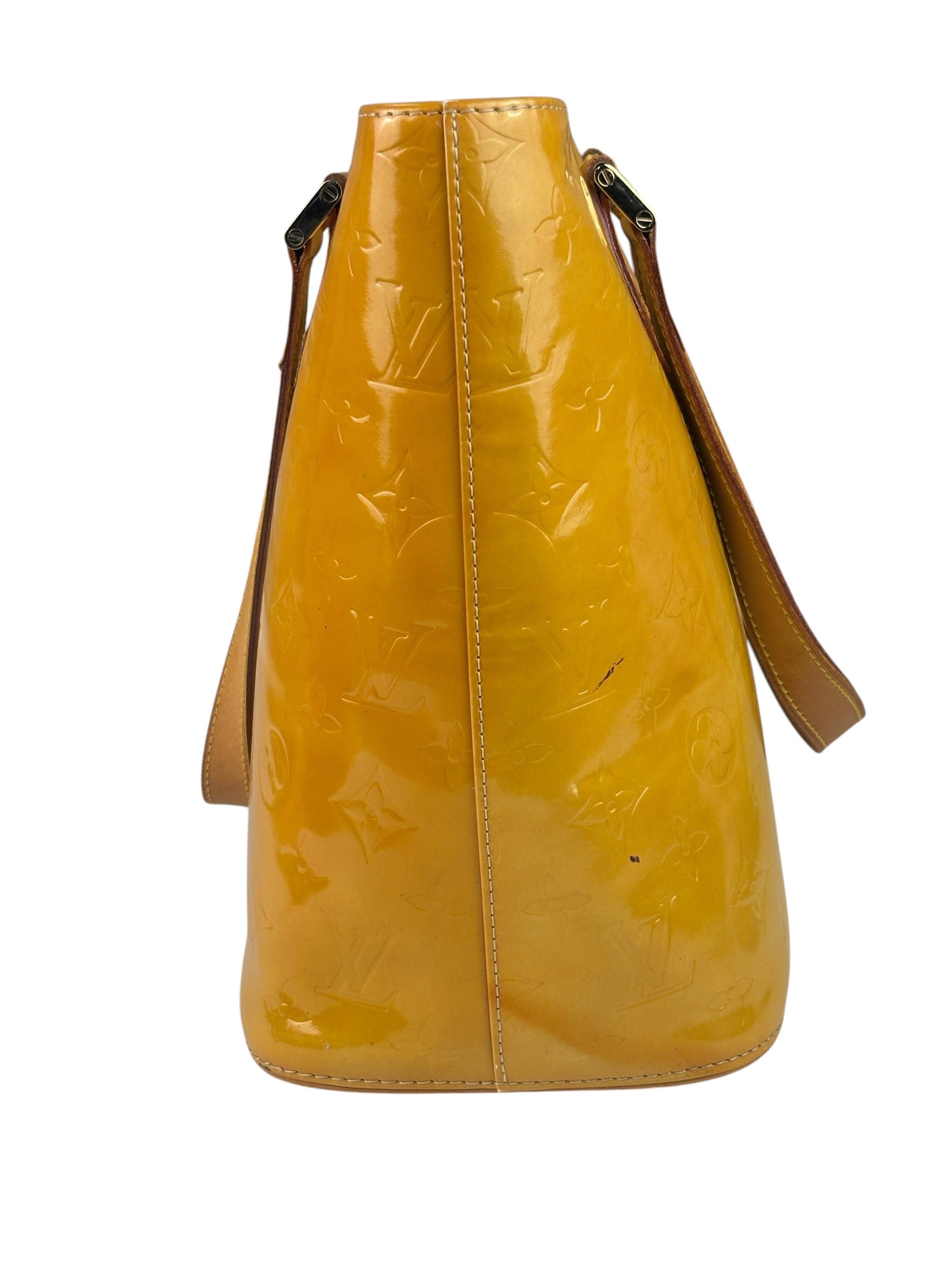 Louis Vuitton Yellow Vernis Houston Tote MM