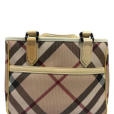 Burberry Beige Nova Check Canvas Patent Leather Tote Bag