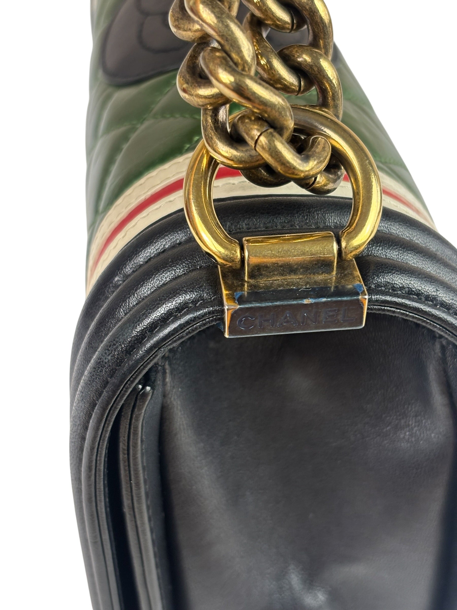 Chanel Multicolor Lambskin Crest S Boy Bag