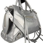 Balenciaga Carbon Fiber Silver Neo Classic City Bag Medium