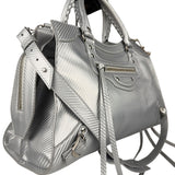 Balenciaga Carbon Fiber Silver Neo Classic City Bag Medium